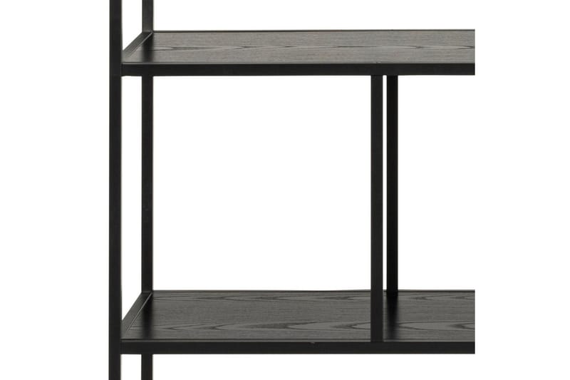 Hartsoe Bokhylle 135 cm i Metall med Treplate - Svart - Oppbevaring - Hyller - Bokhylle
