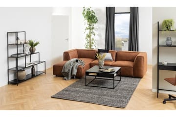 Hartsoe Bokhylle 135 cm i Metall med Treplate - Svart - Oppbevaring - Hyller - Bokhylle