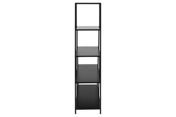 Hartsoe Bokhylle 135 cm i Metall med Treplate - Svart - Oppbevaring - Hyller - Bokhylle