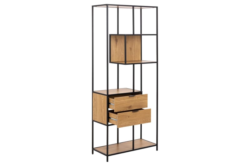 Hartsoe Bokhylle 77 cm i Eik - Brun - Oppbevaring - Hyller - Bokhylle