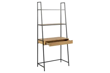 Hartsoe Bokhylle 77 cm i Metall med Treplate - Sort|Beige - Oppbevaring - Hyller - Bokhylle