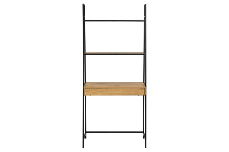 Hartsoe Bokhylle 77 cm i Metall med Treplate - Sort|Beige - Oppbevaring - Hyller - Bokhylle