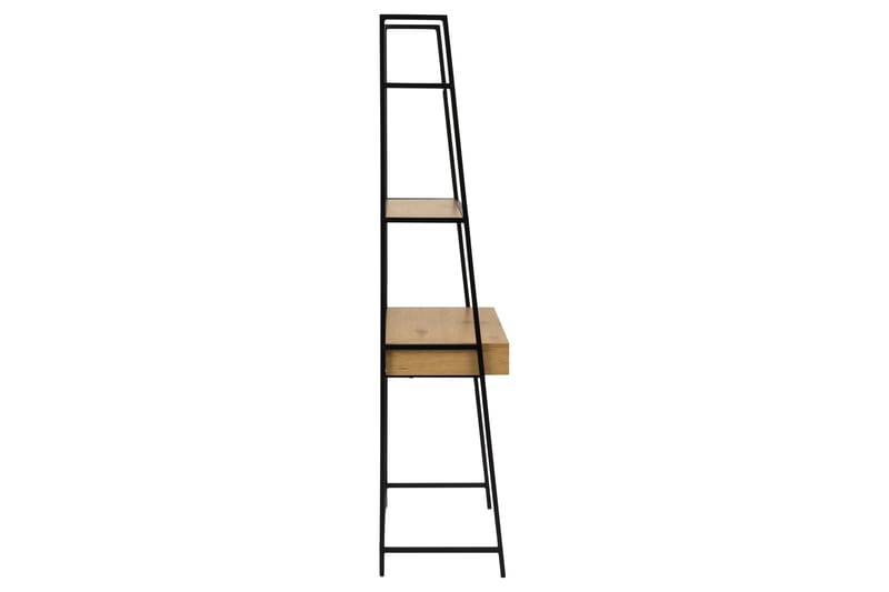 Hartsoe Bokhylle 77 cm i Metall med Treplate - Sort|Beige - Oppbevaring - Hyller - Bokhylle
