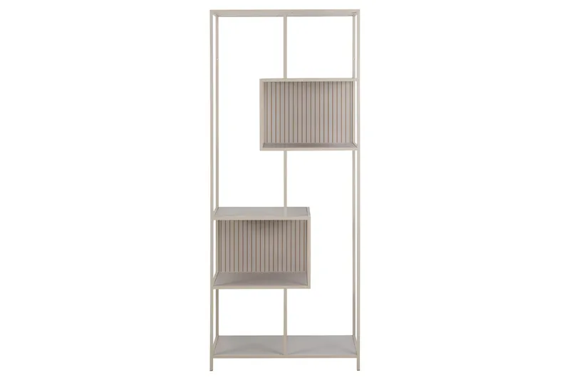 Hartsoe Bokhylle 77 cm i Metall - Sandbeige - Oppbevaring - Hyller - Bokhylle
