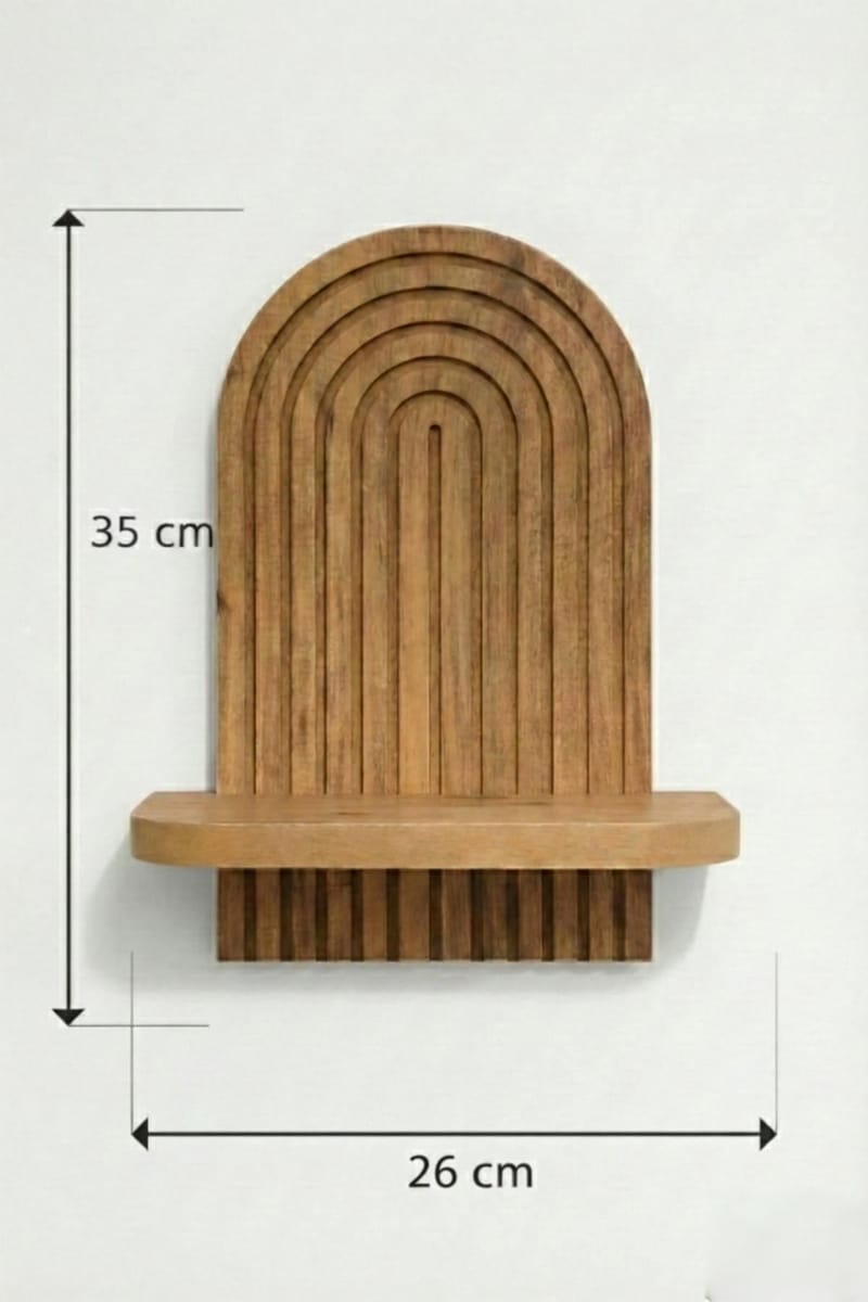 Hasina Vegghylle 26x35x13 cm - Eik - Oppbevaring - Hyller - Vegghylle