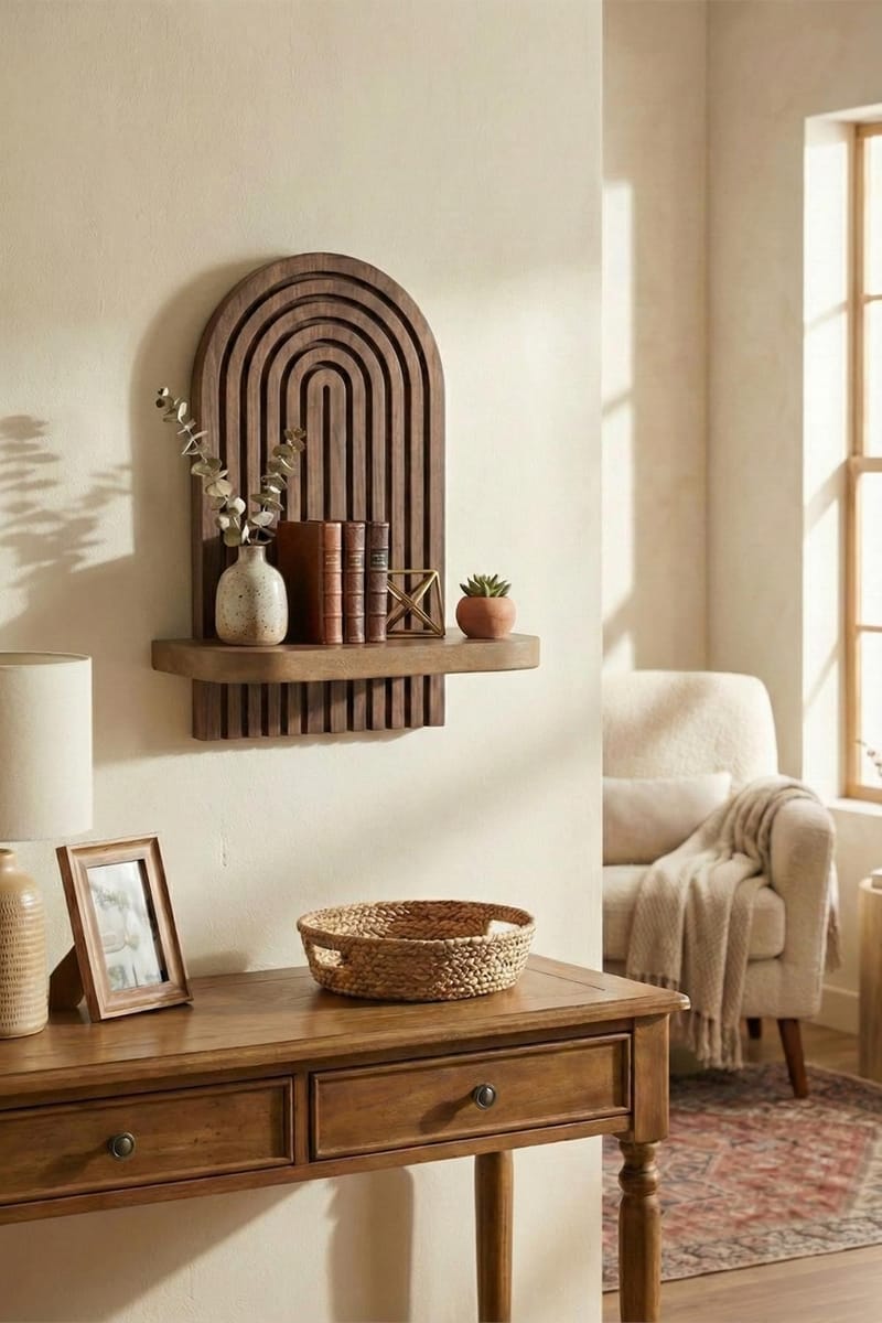 Hasina Vegghylle 26x35x13 cm - Wenge - Oppbevaring - Hyller - Vegghylle