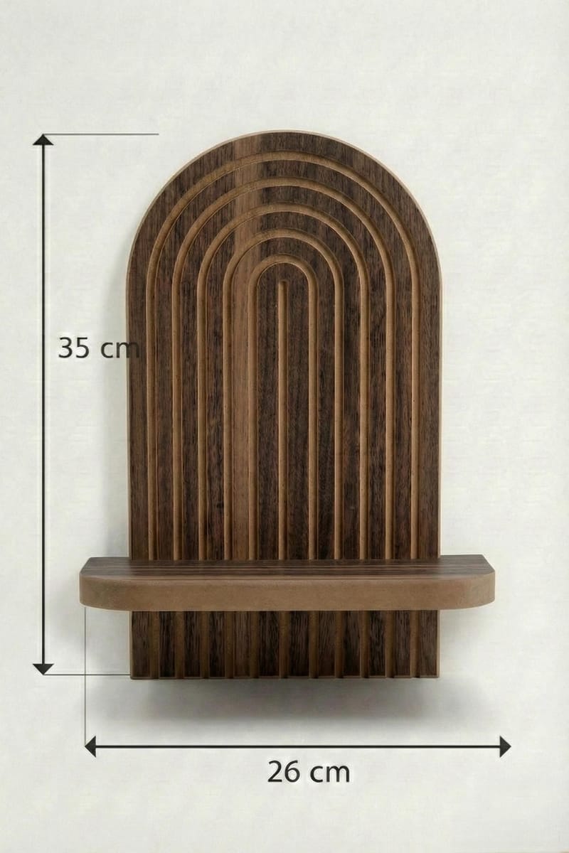 Hasina Vegghylle 26x35x13 cm - Wenge - Oppbevaring - Hyller - Vegghylle