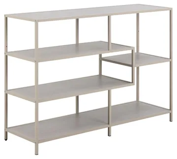 Hasslevik Bokhylle 114 cm - Grå - Oppbevaring - Hyller - Bokhylle