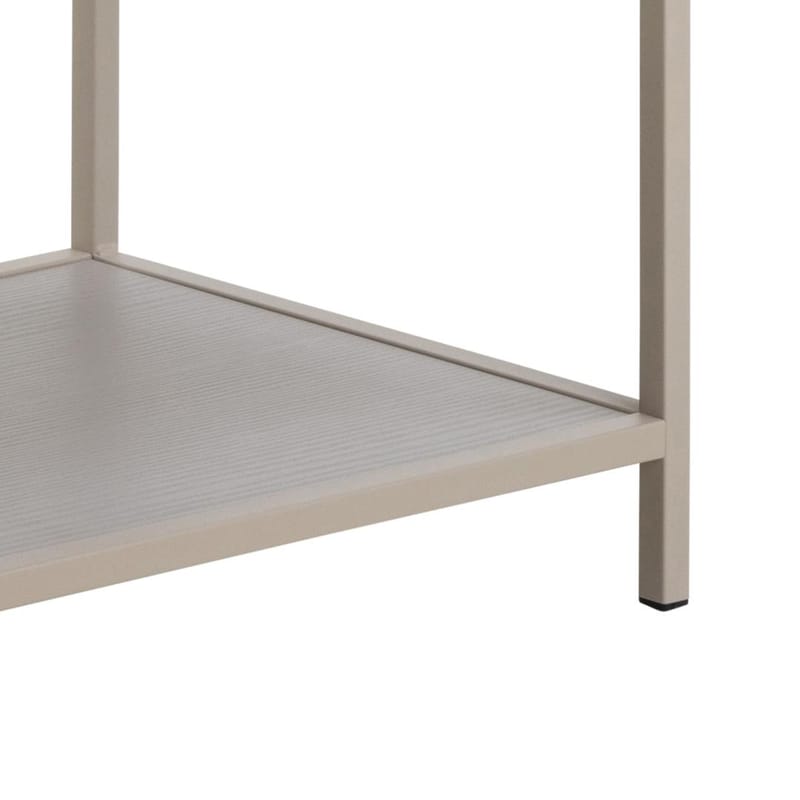 Hasslevik Bokhylle 114 cm i Metall med Treplate - Sandbeige - Oppbevaring - Hyller - Bokhylle