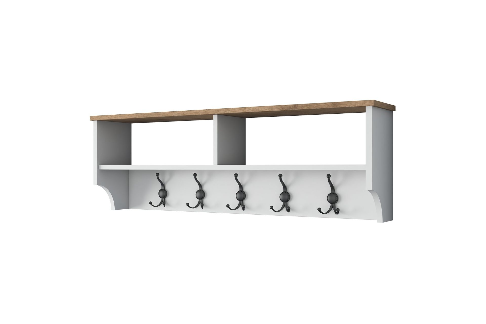 Caraway Hatt-hylle 120x22,2 cm Hvit/Brun - Hanah Home - Oppbevaring - Hyller - Hattehylle