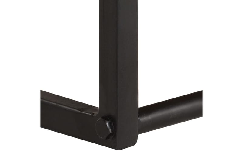 Hattehylle med knagger naturlig kant 100x35x22 cm akasie - Brun - Oppbevaring - Hyller - Hattehylle