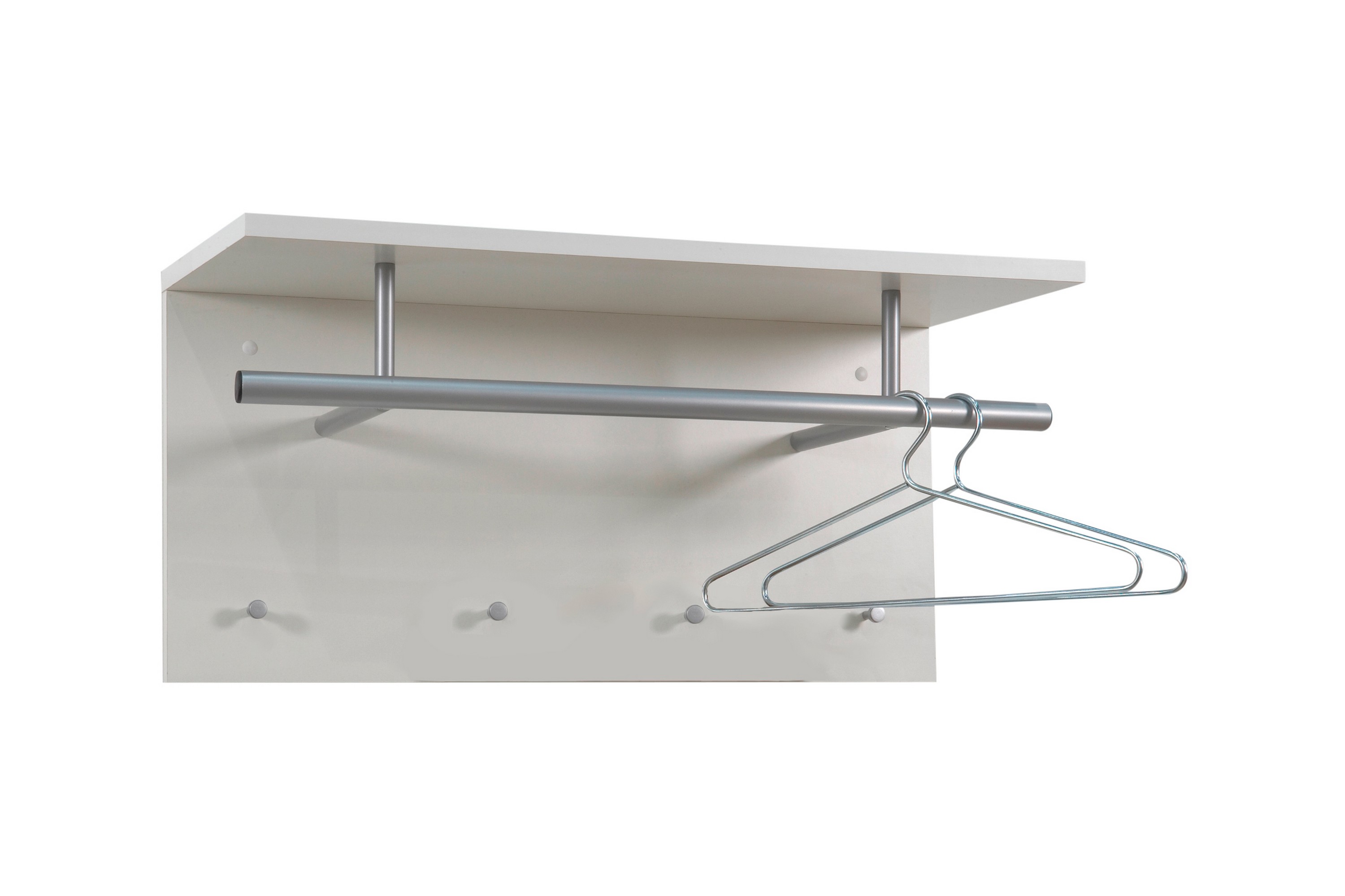 Bilde av Vegghengt klesstativ 72x29,3x34,5 cm høyglans hvit
