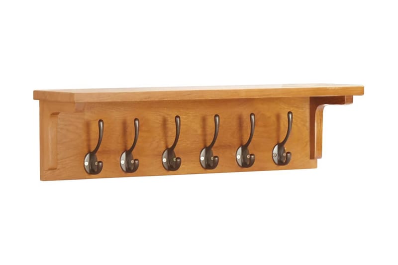 Knaggrekke 60x16x16 cm heltre eik - Oppbevaring - Hyller - Hattehylle