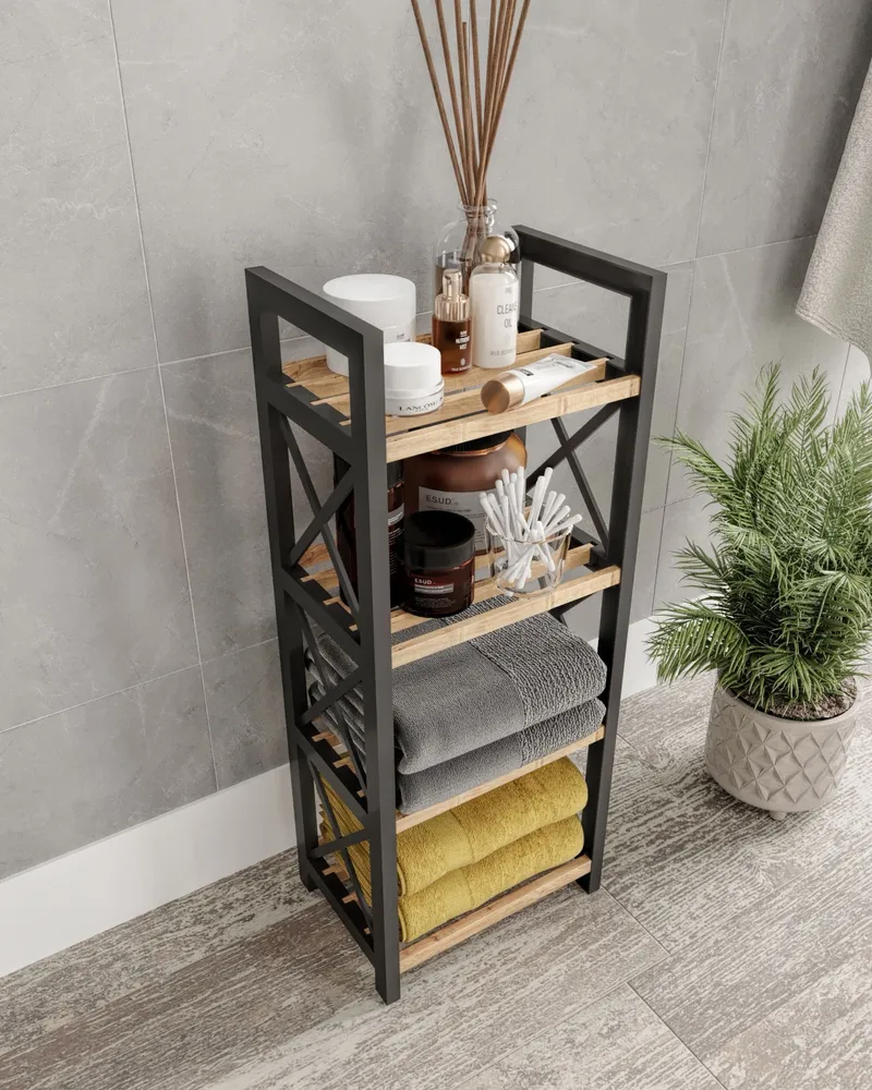 Heba Multifunksjonshylle 64 cm - Svart - Oppbevaring - Hyller - Hylleplan & hyllekonsoll