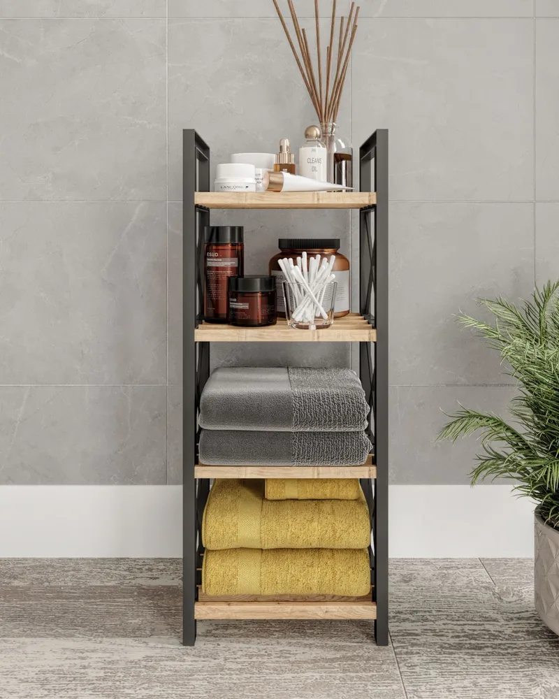 Heba Multifunksjonshylle 64 cm - Svart - Oppbevaring - Hyller - Hylleplan & hyllekonsoll