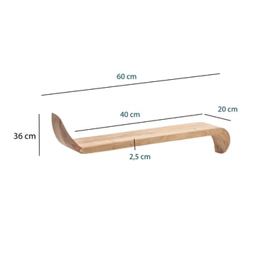 Helano vegghylle 60 cm - varm honningbrun - Oppbevaring - Hyller - Vegghylle