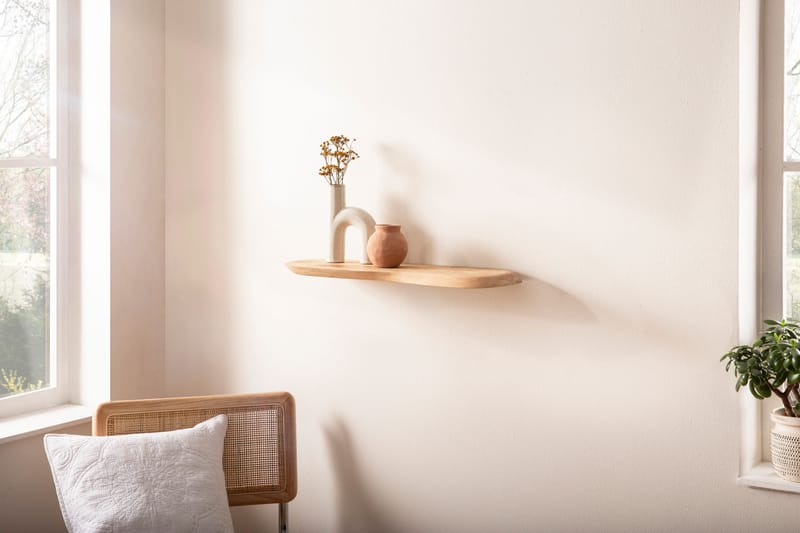 Helela Vegghylle 80 cm Asymmetrisk - varm honningbrun - Oppbevaring - Hyller - Vegghylle