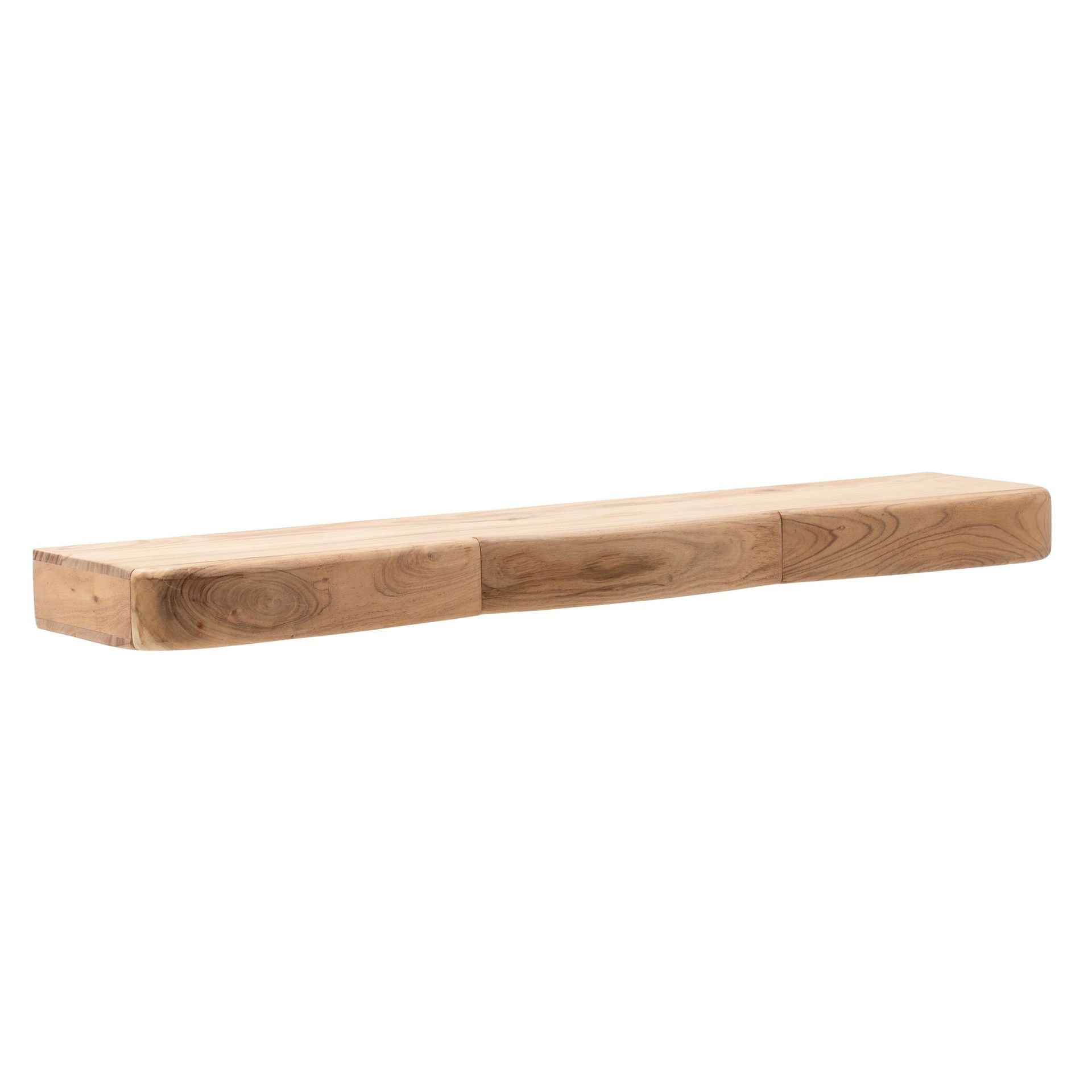 Helira vegghylle 120 cm - varm honningbrun