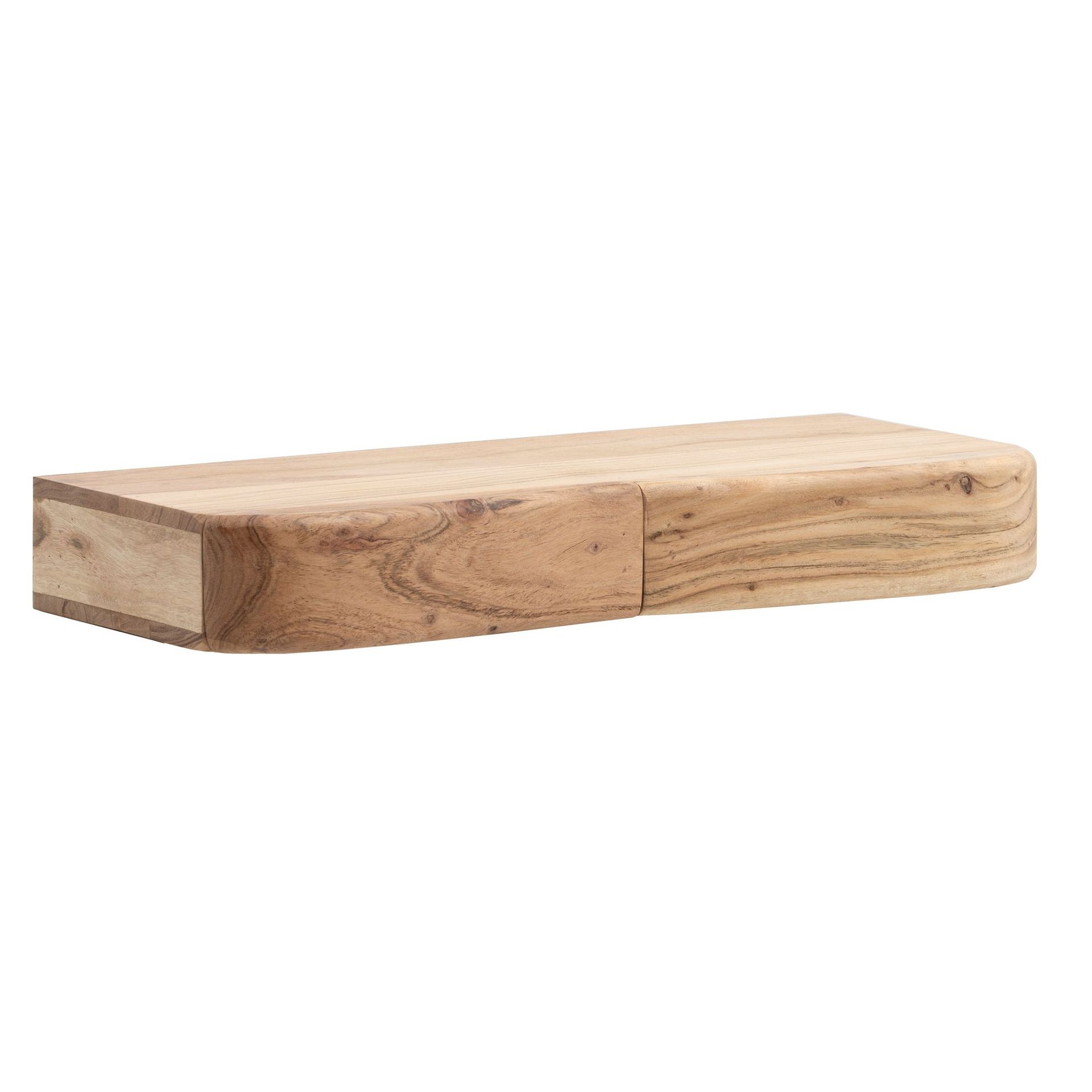 Helira vegghylle 60 cm - varm honningbrun
