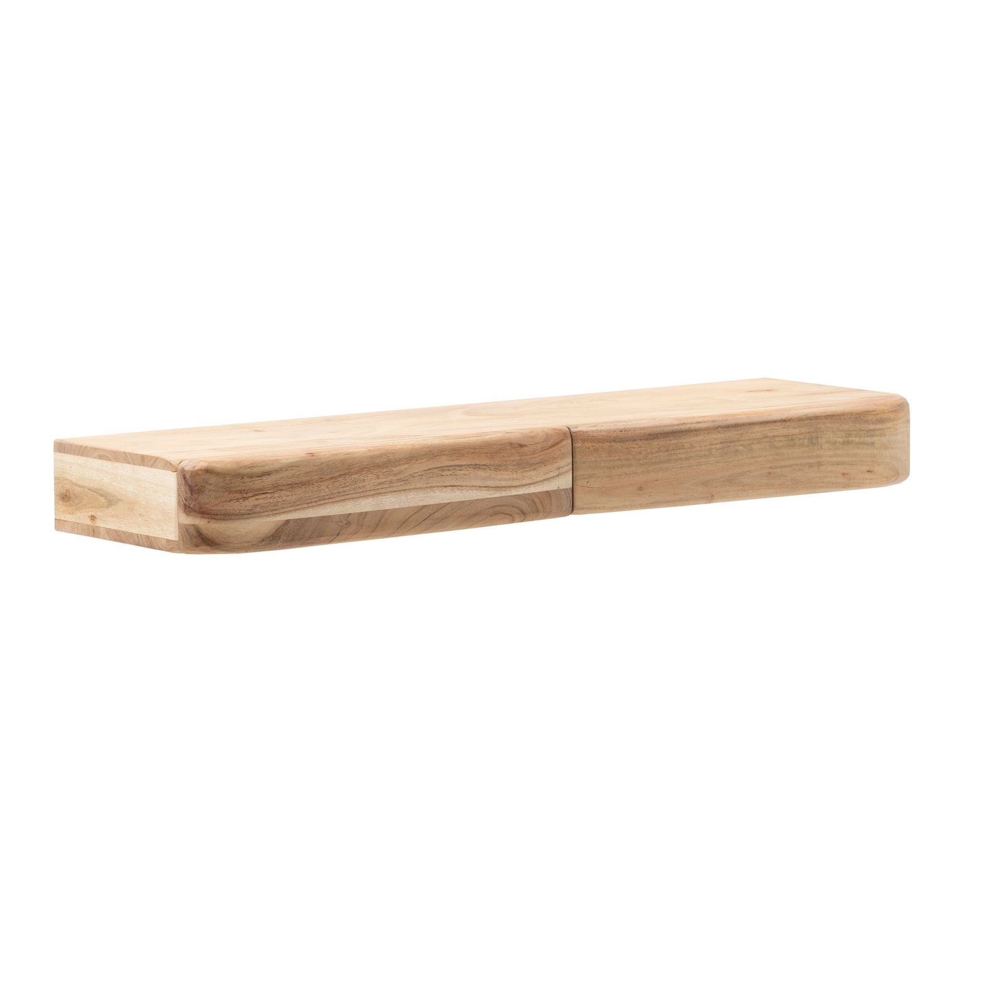 Helira vegghylle 80 cm - varm honningbrun
