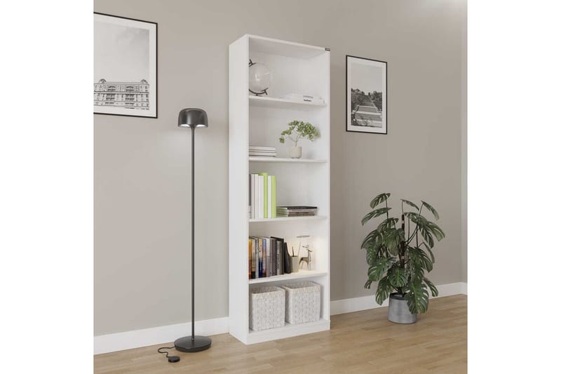 Hemani Bokhylle 64 cm i Lakkert Tre - Hvit - Oppbevaring - Hyller - Bokhylle