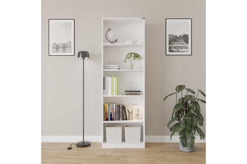 Hemani Bokhylle 64 cm i Lakkert Tre - Hvit - Oppbevaring - Hyller - Bokhylle