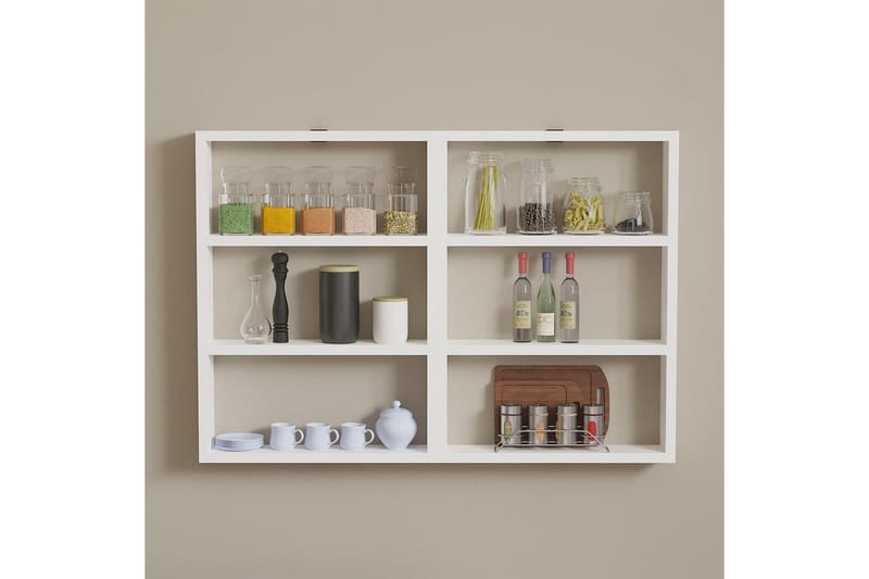 Hexaia Vegghylle 84,6 cm - Hvit - Oppbevaring - Hyller - Vegghylle