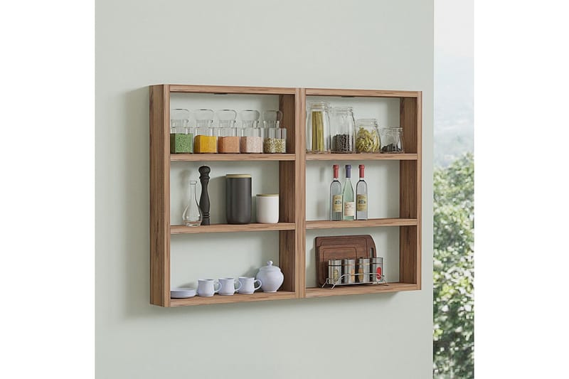 Hexaia Vegghylle 84,6 cm - Natur - Oppbevaring - Hyller - Vegghylle