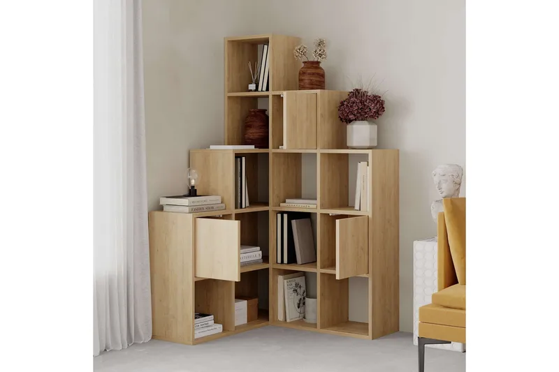 Hideo Bokhylle 150,8 cm - Brun/Eik - Oppbevaring - Hyller - Bokhylle