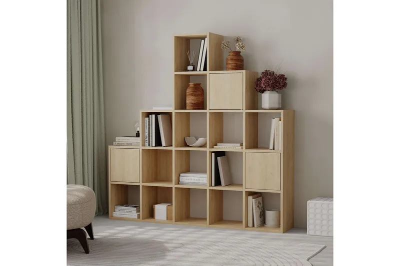 Hideo Bokhylle 150,8 cm - Brun/Eik - Oppbevaring - Hyller - Bokhylle