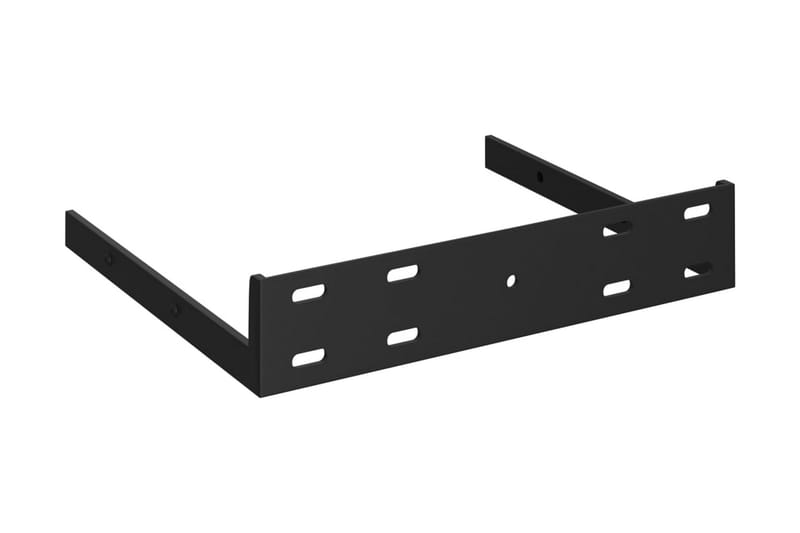 Flytende vegghylle høyglans svart 25x25x3,8 cm MDF - Svart - Kjøkkenhylle - Hjørnehylle
