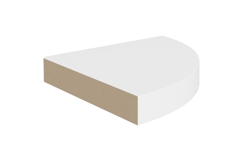 Flytende vegghylle hvit 25x25x3,8 cm MDF - Hvit - Oppbevaring - Hyller - Hjørnehylle