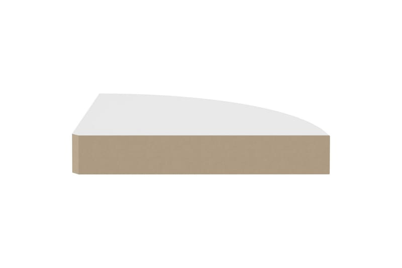 Flytende vegghylle hvit 25x25x3,8 cm MDF - Hvit - Oppbevaring - Hyller - Hjørnehylle