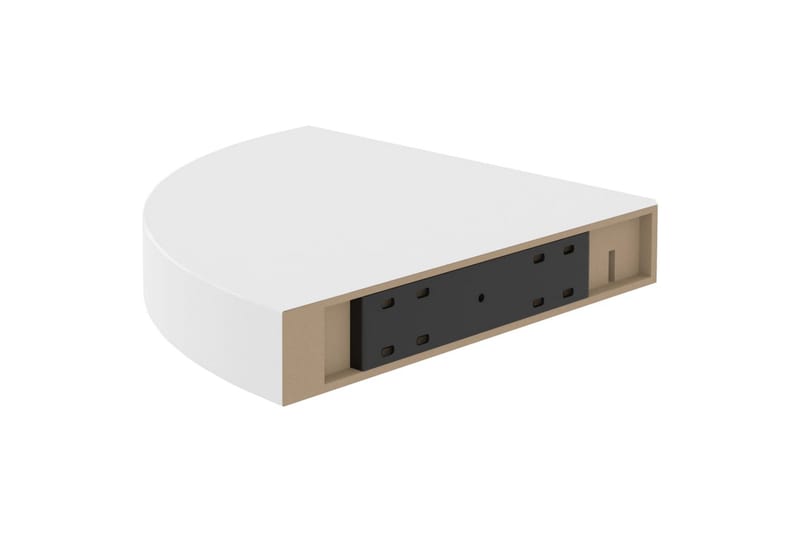 Flytende vegghylle hvit 25x25x3,8 cm MDF - Hvit - Oppbevaring - Hyller - Hjørnehylle