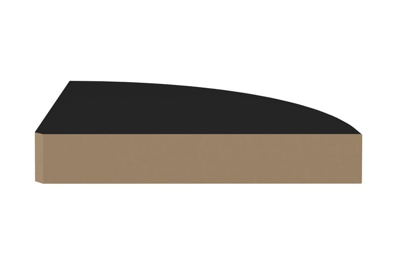 Flytende vegghylle svart 25x25x3,8 cm MDF - Svart - Kjøkkenhylle - Hjørnehylle