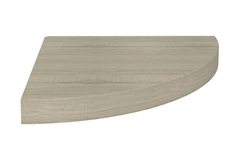 Flytende vegghyller 2 stk eik 35x35x3,8 cm MDF - Brun - Oppbevaring - Hyller - Hjørnehylle