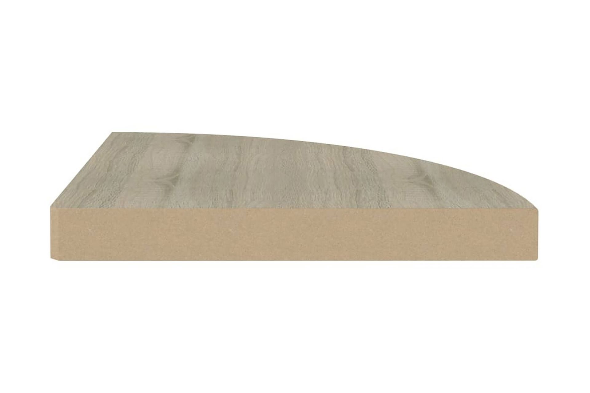 Flytende vegghyller 2 stk eik 35x35x3,8 cm MDF - Brun - Oppbevaring - Hyller - Hjørnehylle