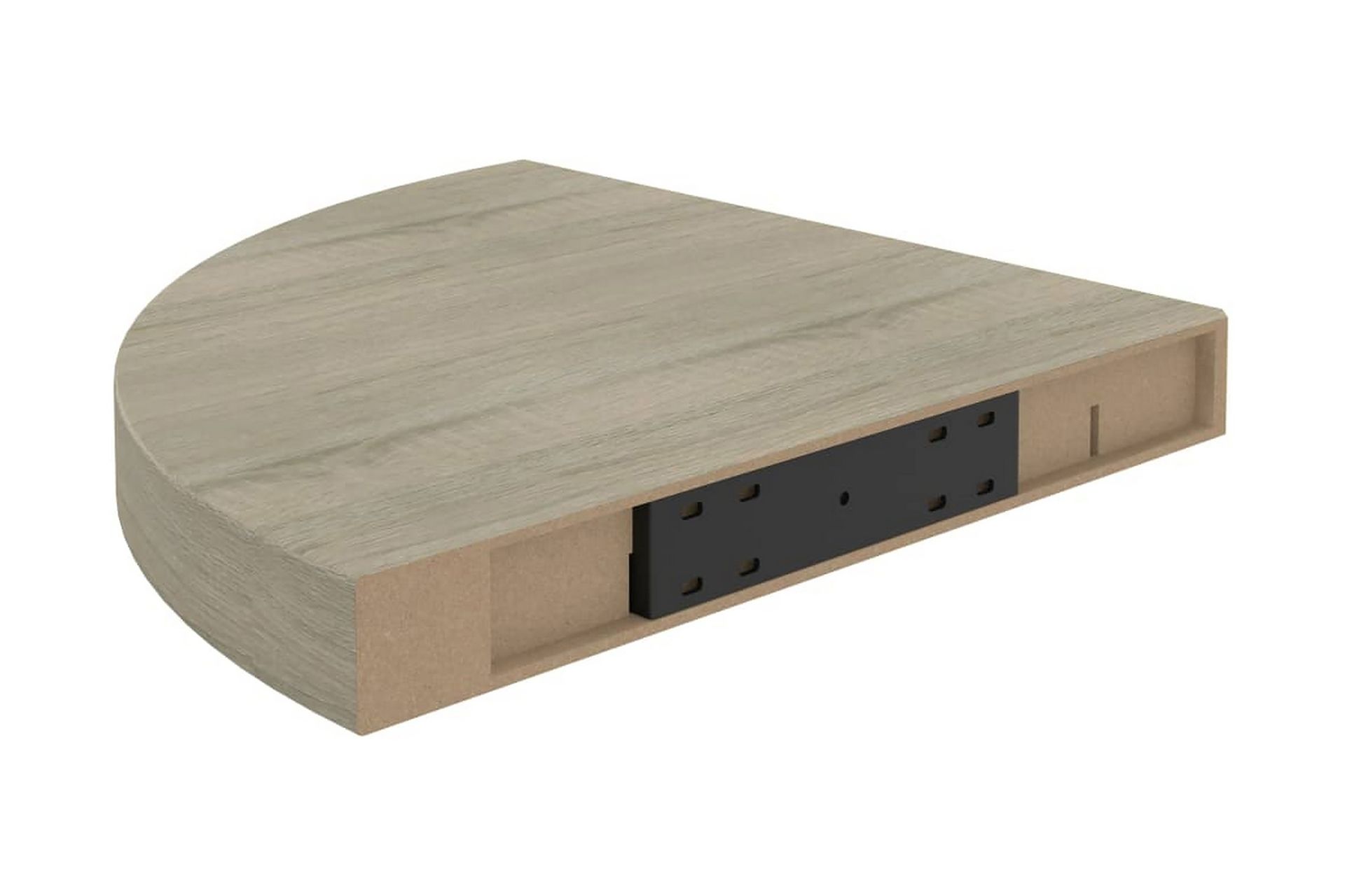 Flytende vegghyller 2 stk eik 35x35x3,8 cm MDF - Brun - Oppbevaring - Hyller - Hjørnehylle