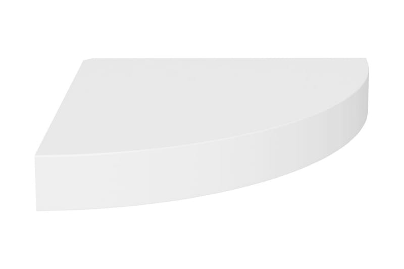 Flytende vegghyller 2 stk hvit 25x25x3,8 cm MDF - Hvit - Oppbevaring - Hyller - Hjørnehylle