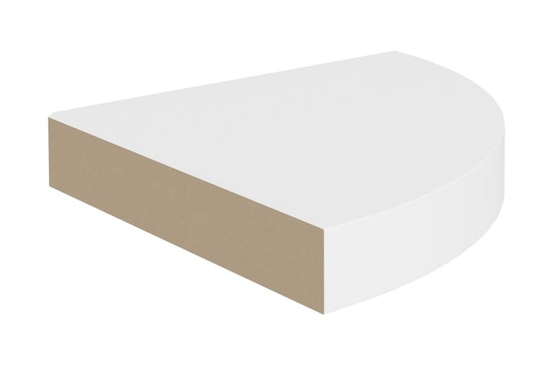 Flytende vegghyller 2 stk hvit 25x25x3,8 cm MDF - Hvit - Oppbevaring - Hyller - Hjørnehylle