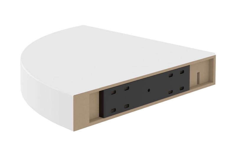 Flytende vegghyller 2 stk hvit 25x25x3,8 cm MDF - Hvit - Oppbevaring - Hyller - Hjørnehylle