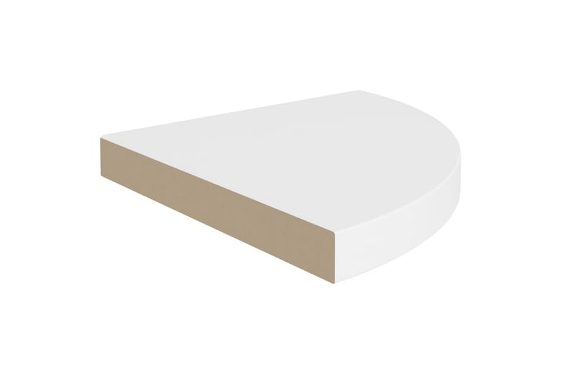Flytende vegghyller 2 stk hvit 35x35x3,8 cm MDF - Hvit - Oppbevaring - Hyller - Hjørnehylle