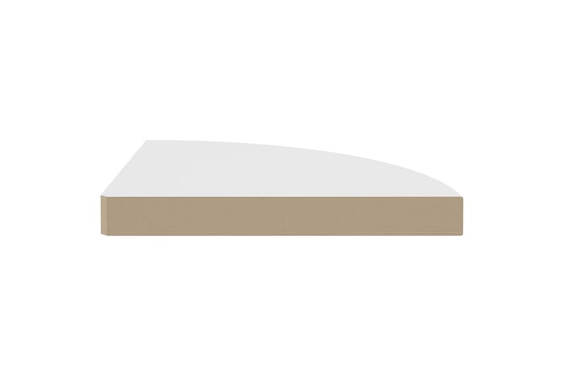 Flytende vegghyller 2 stk hvit 35x35x3,8 cm MDF - Hvit - Oppbevaring - Hyller - Hjørnehylle