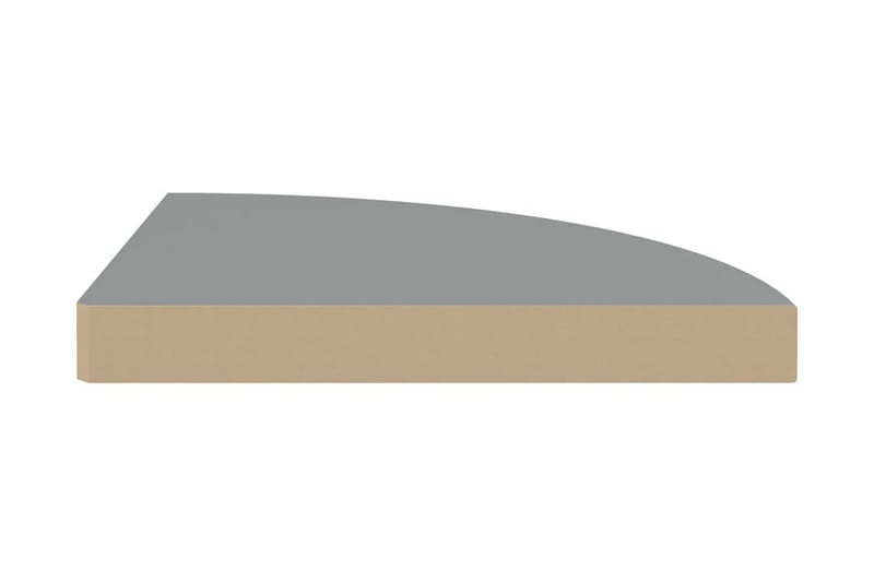 Flytende vegghyller 4 stk grå 35x35x3,8 cm MDF - Grå - Oppbevaring - Hyller - Hjørnehylle
