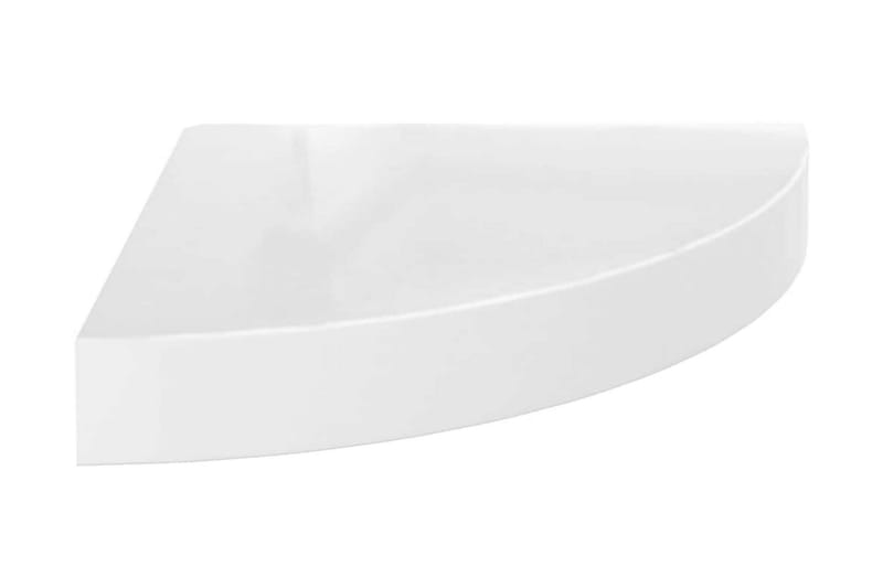 Flytende vegghyller 4 stk høyglans hvit 25x25x3,8 cm MDF - Hvit - Oppbevaring - Hyller - Hjørnehylle