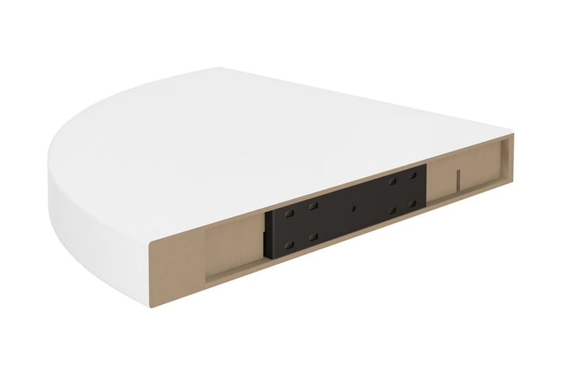Flytende vegghyller 4 stk høyglans hvit 35x35x3,8 cm MDF - Hvit - Oppbevaring - Hyller - Hjørnehylle
