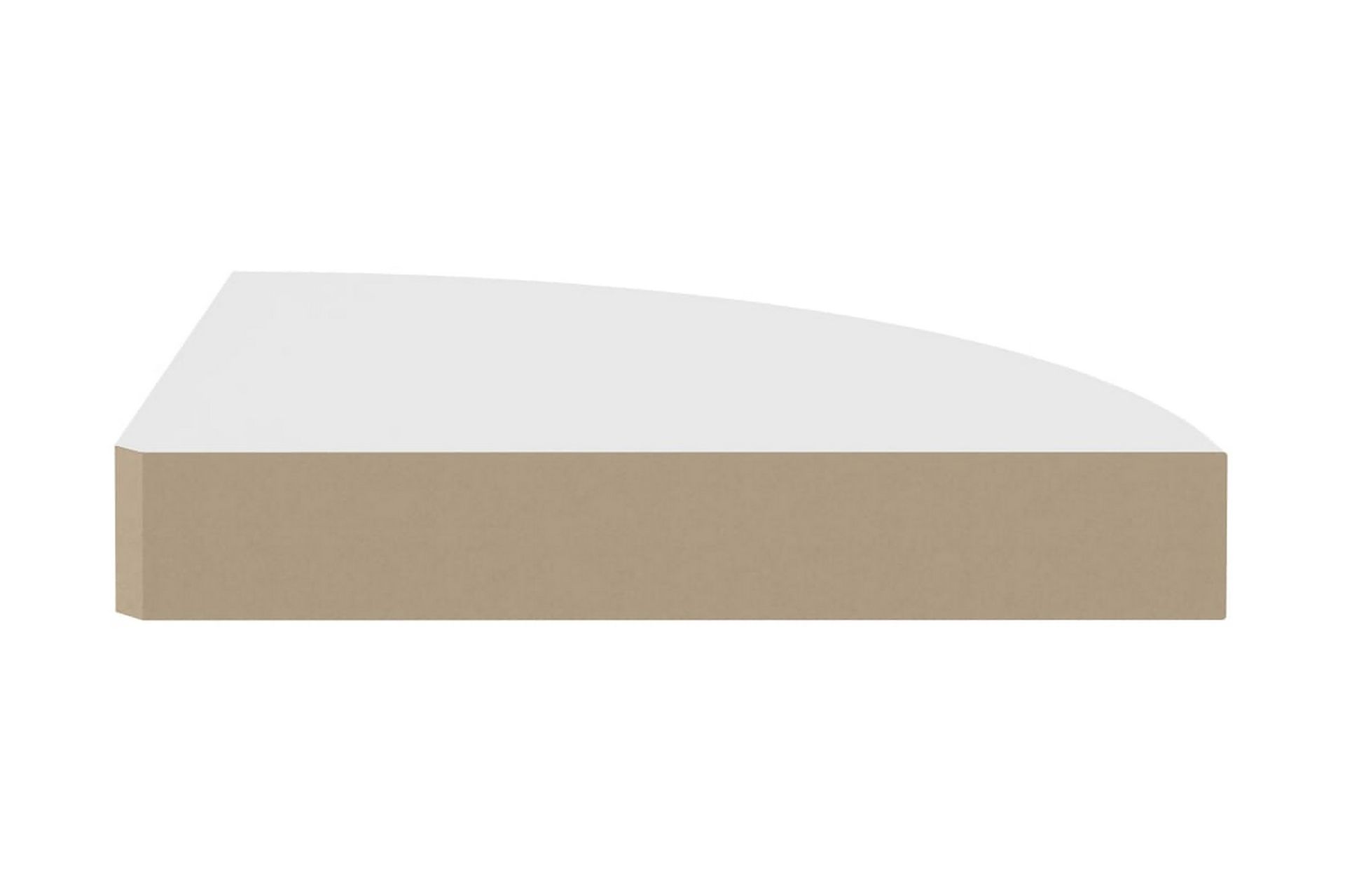 Flytende vegghyller 4 stk hvit 25x25x3,8 cm MDF - Hvit - Oppbevaring - Hyller - Hjørnehylle