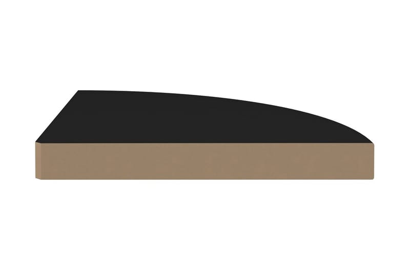 Flytende vegghyller 4 stk svart 35x35x3,8 cm MDF - Svart - Oppbevaring - Hyller - Hjørnehylle