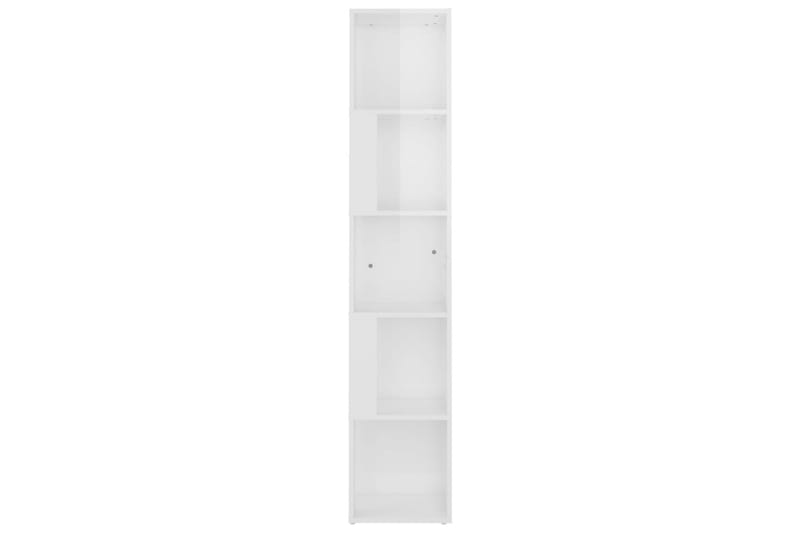 Hengende hjørneskap høyglans hvit 33x33x164,5 cm sponplate - Hvit - Hjørnehylle - Kjøkkenhylle