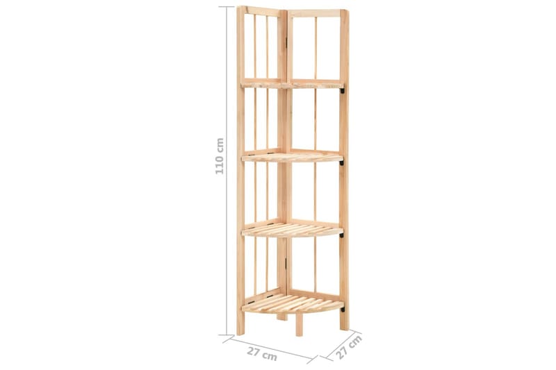 Hjørnehylle sedertre 27x27x110 cm - Oppbevaring - Hyller - Hjørnehylle